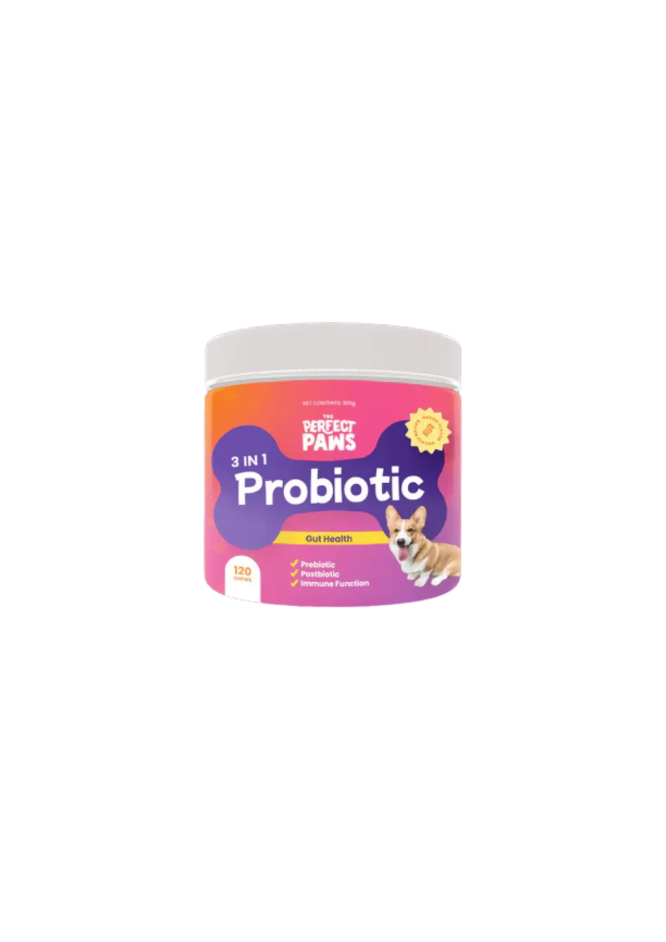 The Perfect Paws 3-in-1 Probiotic Soft Chews - 120 Chews (Beef)