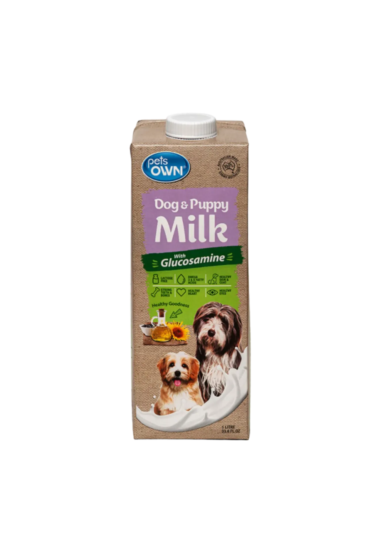 Pets Own Dog and Puppy Milk with Glucosamine - 1L