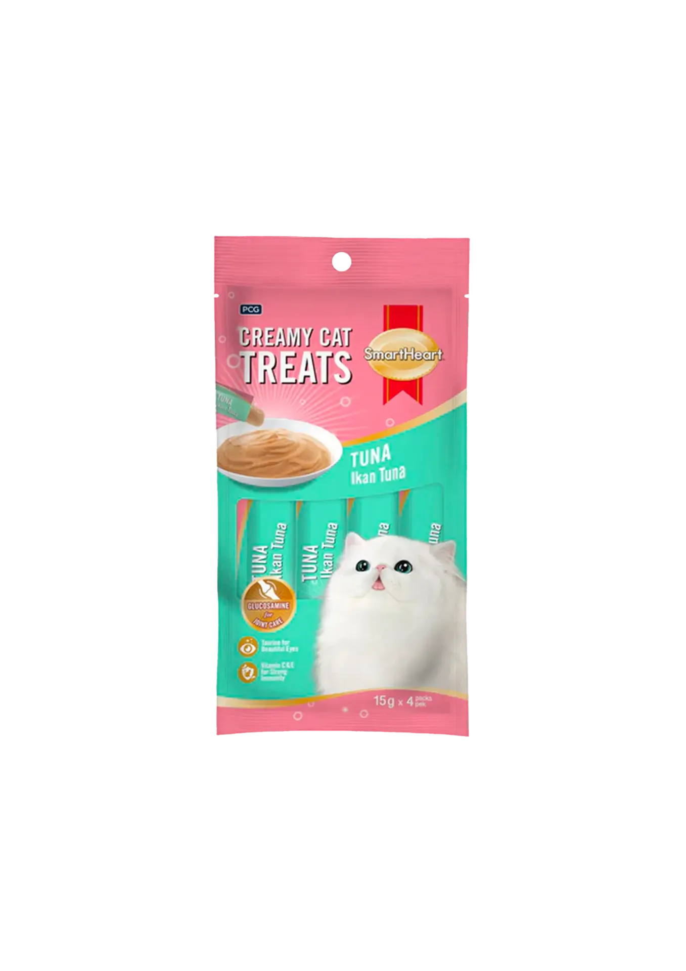 SmartHeart Creamy Cat Treats - 15gx4 (Tuna)