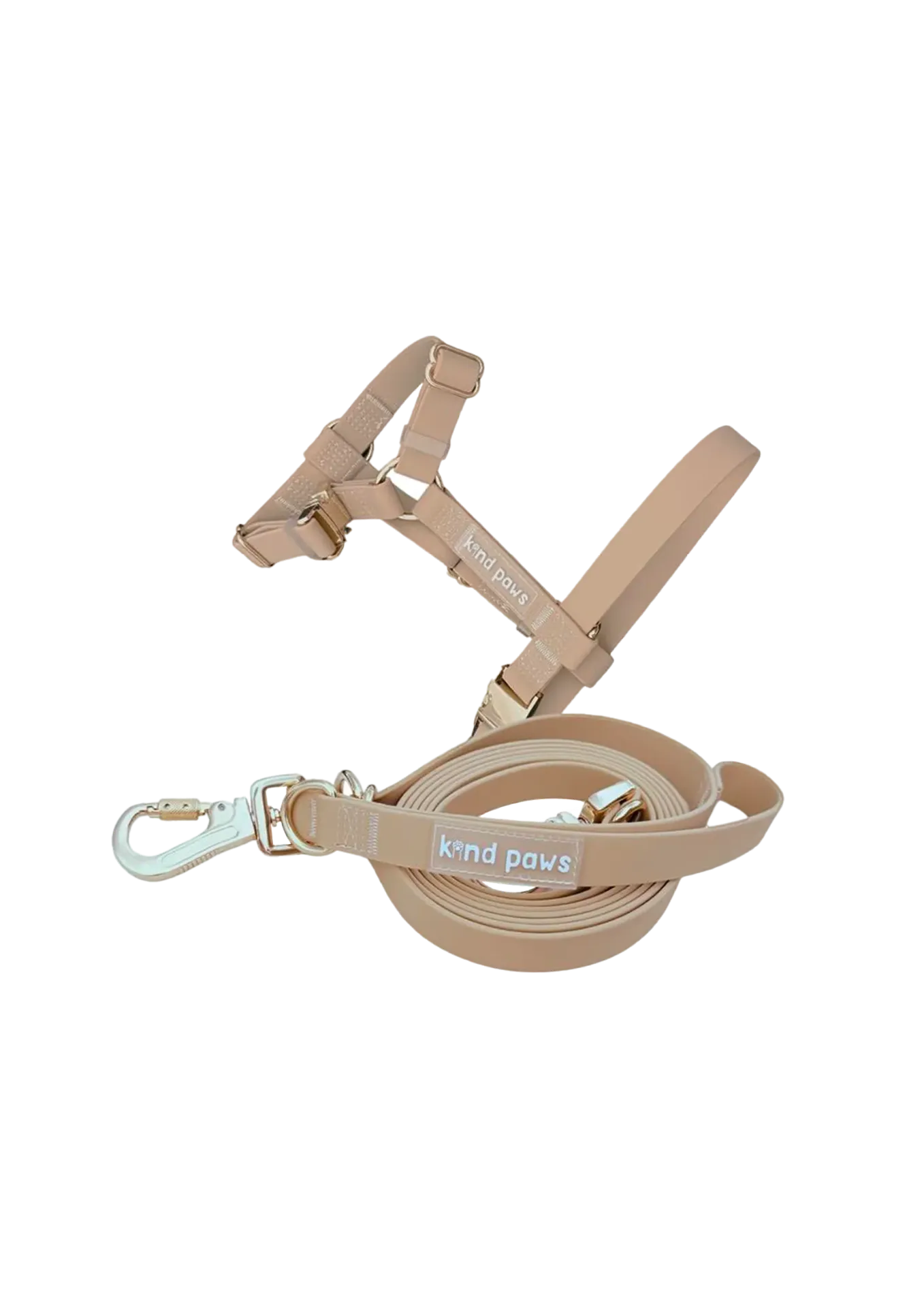 Kind Paws Harness & Leash Set (XS, Beige)