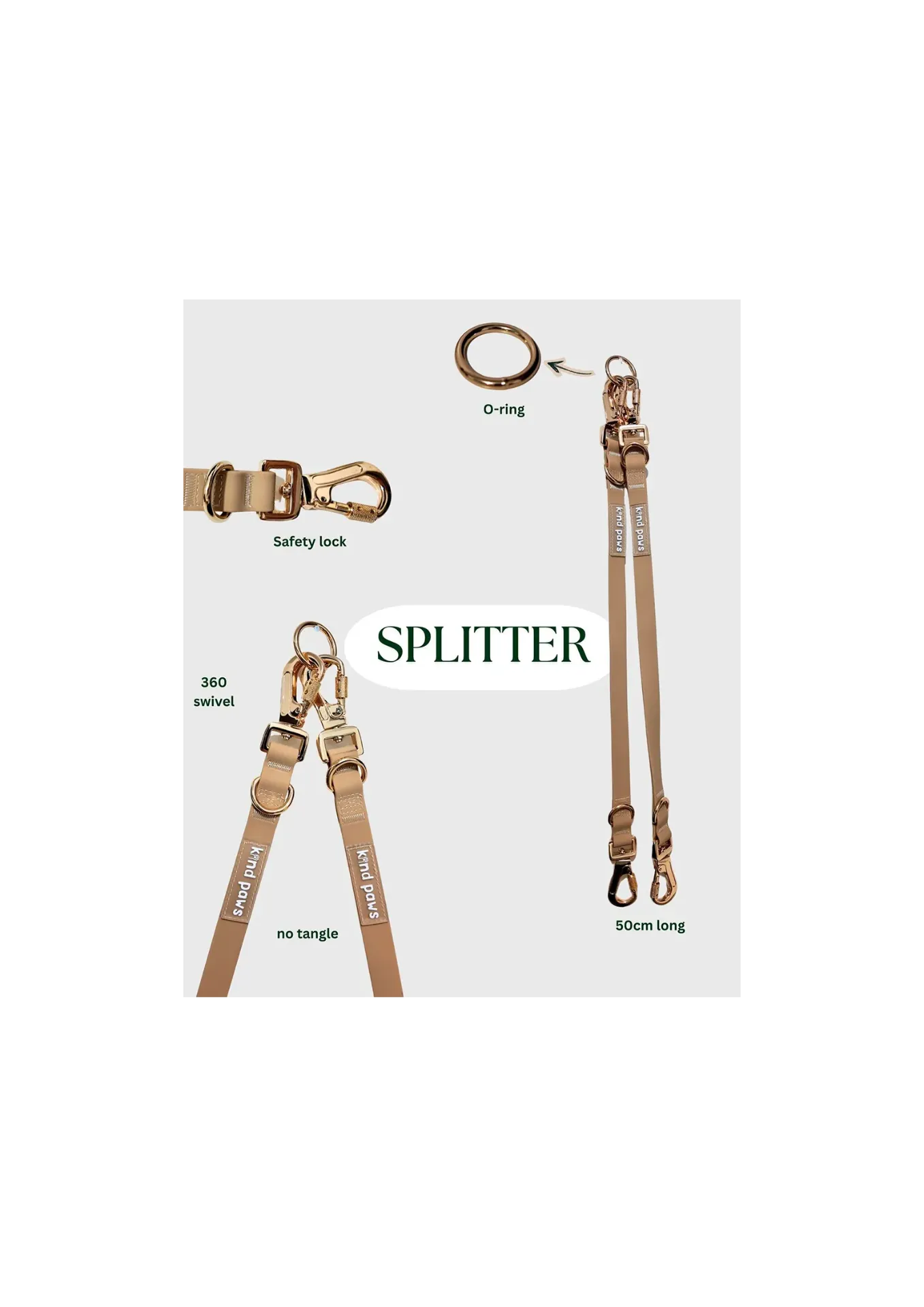 Kind Paws Splitter - Beige Color