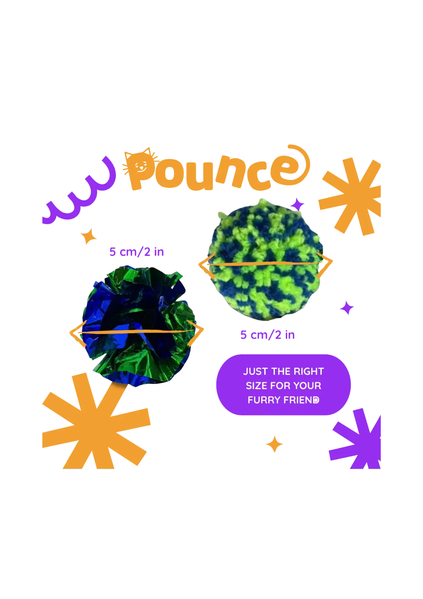 Pounce Pet Ball Toys - 3-Pack