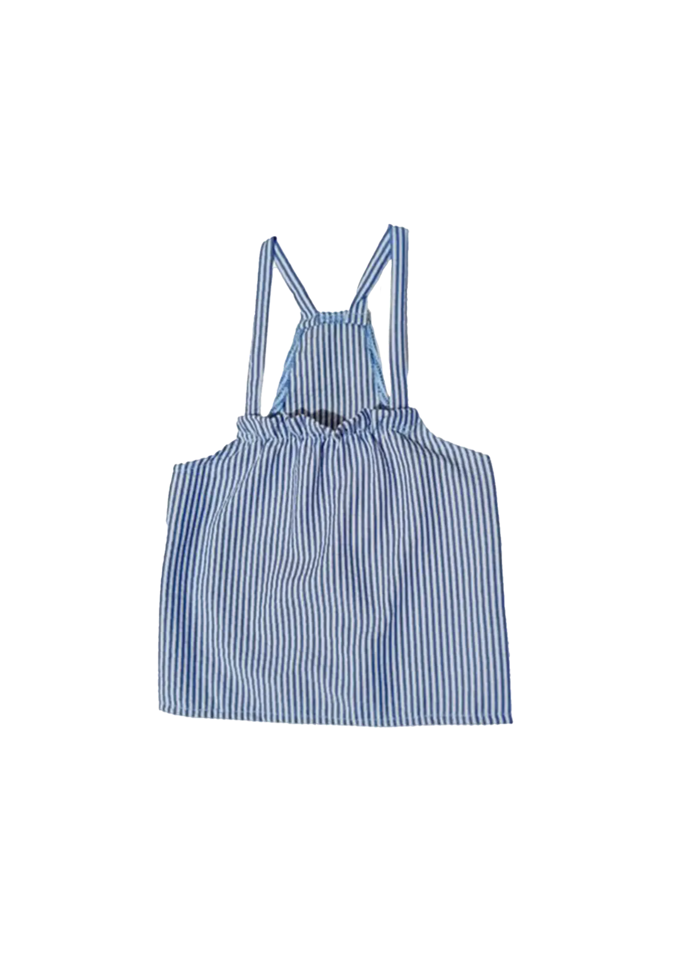 Oodra Seersucker Top Clothes (Blue, S)