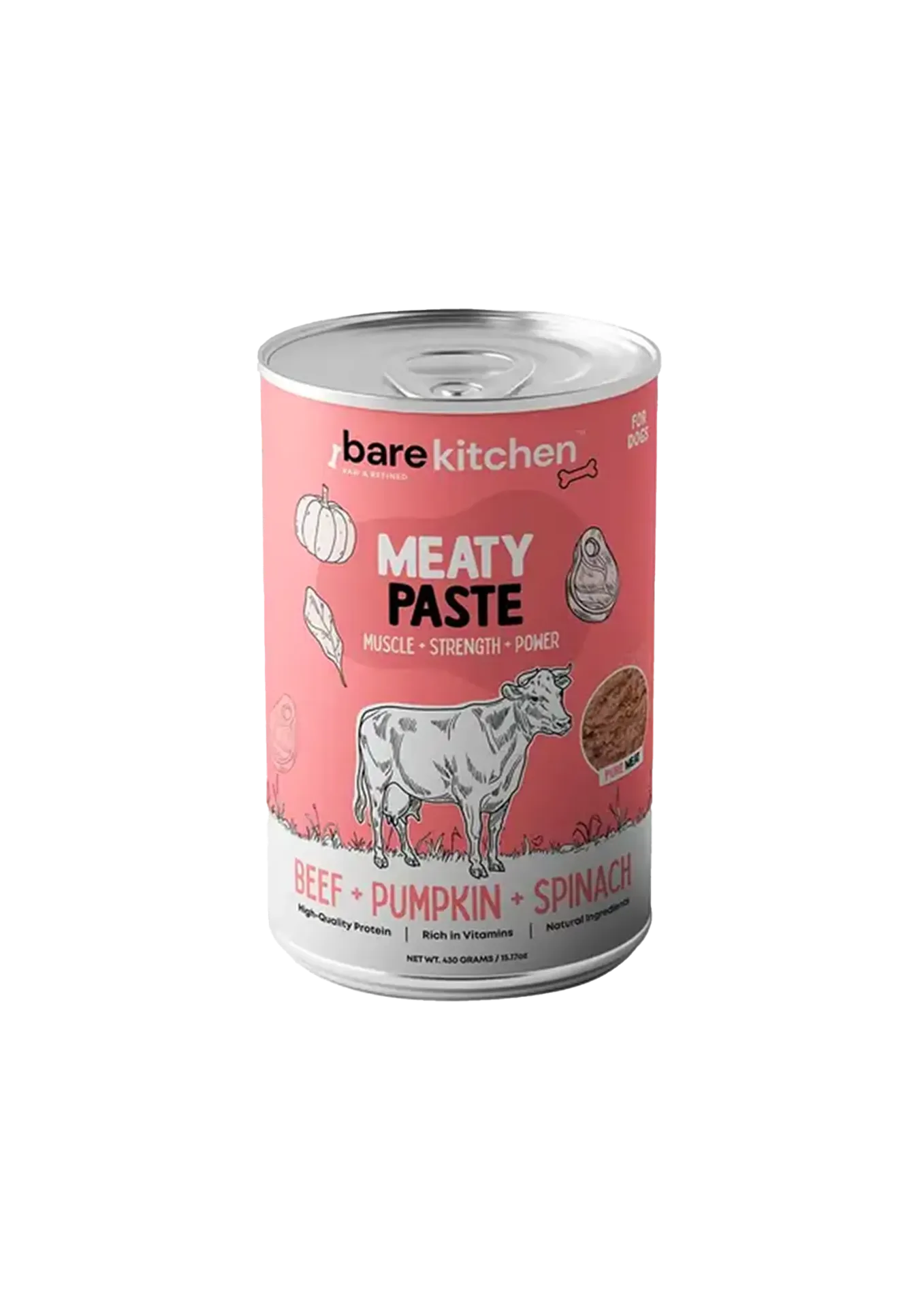 Bare Kitchen Premium Organic Wet Food Chunks Recipe Canned - 430g