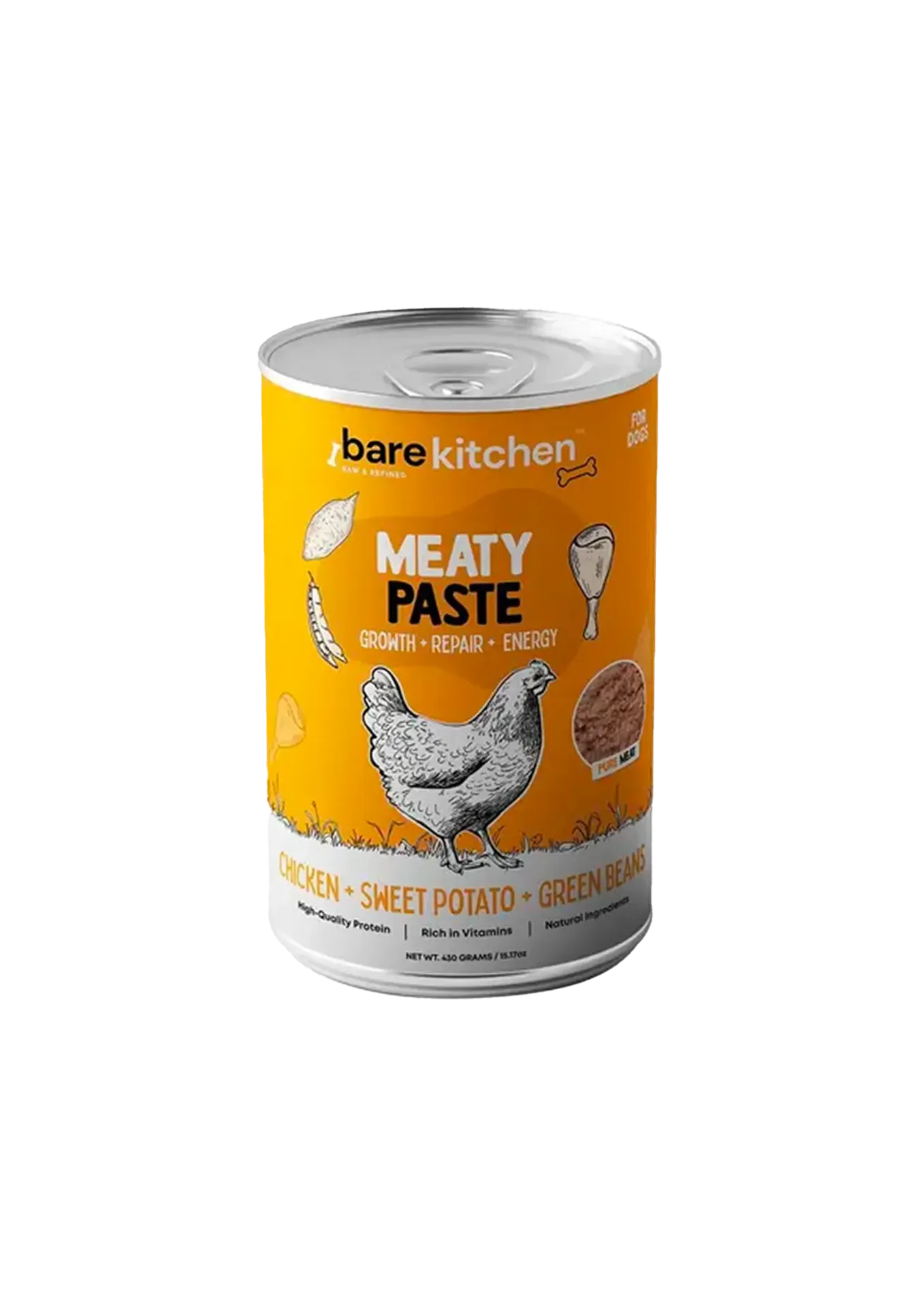 Bare Kitchen Premium Organic Wet Food Chunks Recipe Canned - 430g