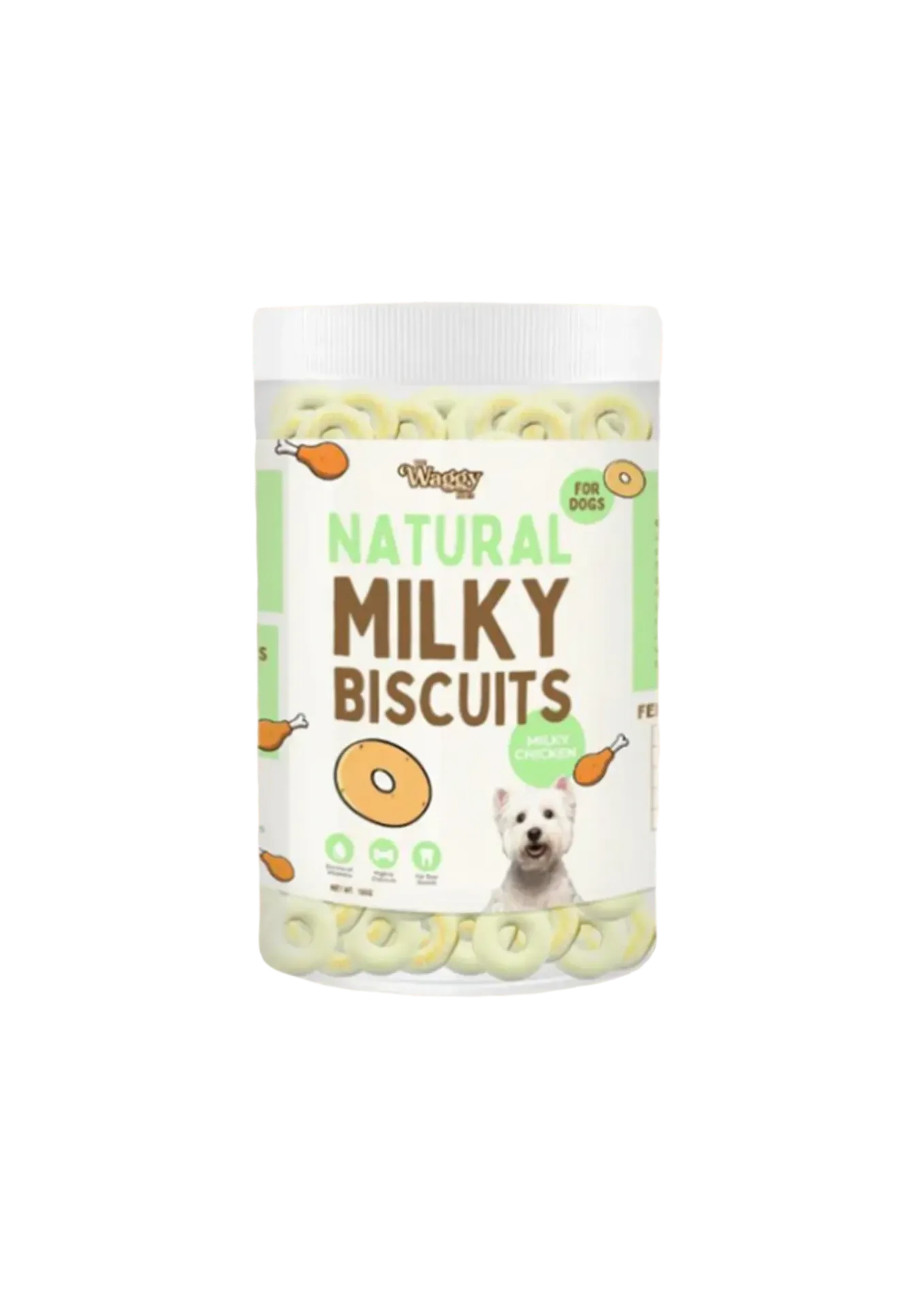 The Waggy Bites Natural Milky Biscuits - 120g-165g