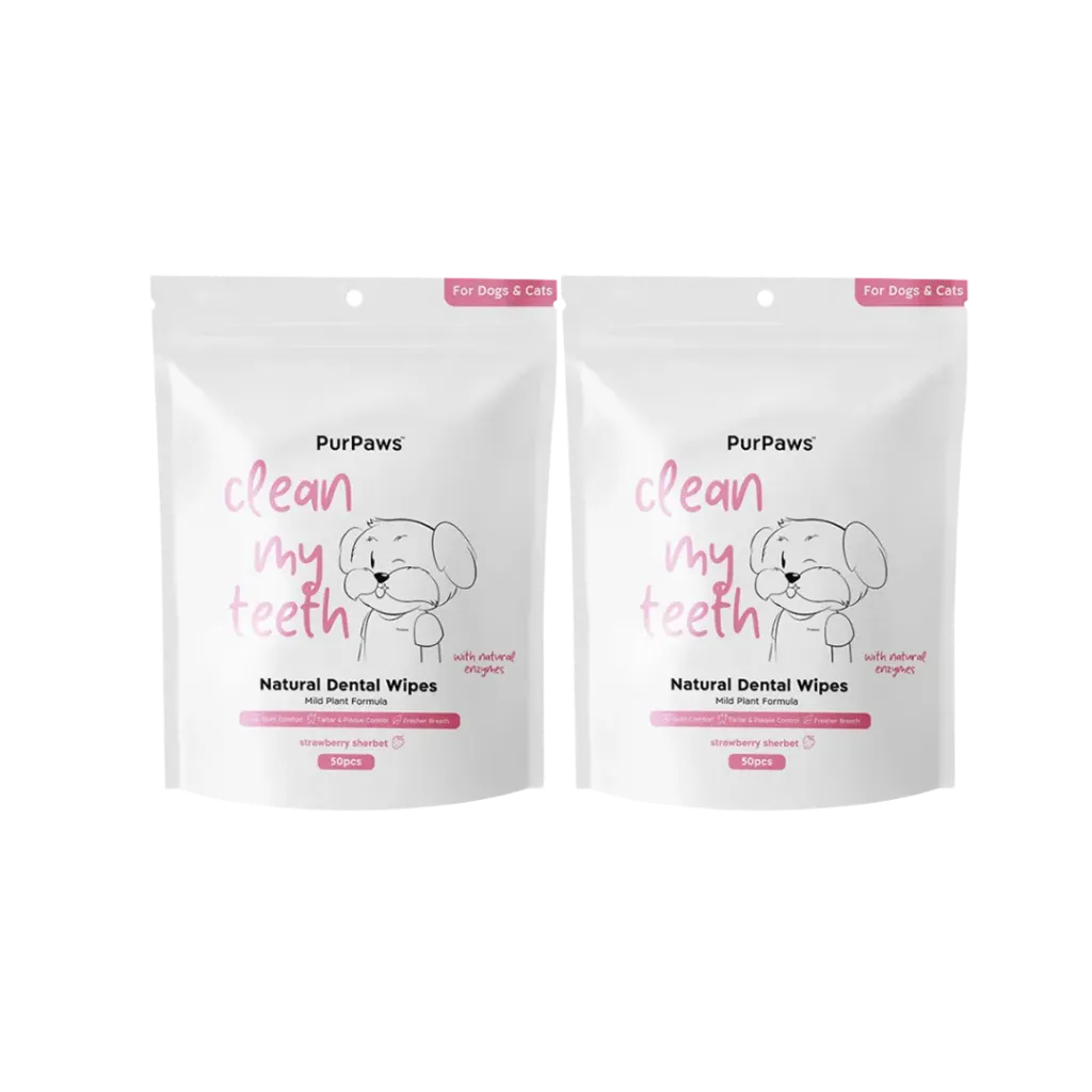 Purpaws Clean My Teeth Dental Wipes - 50 Sheets
