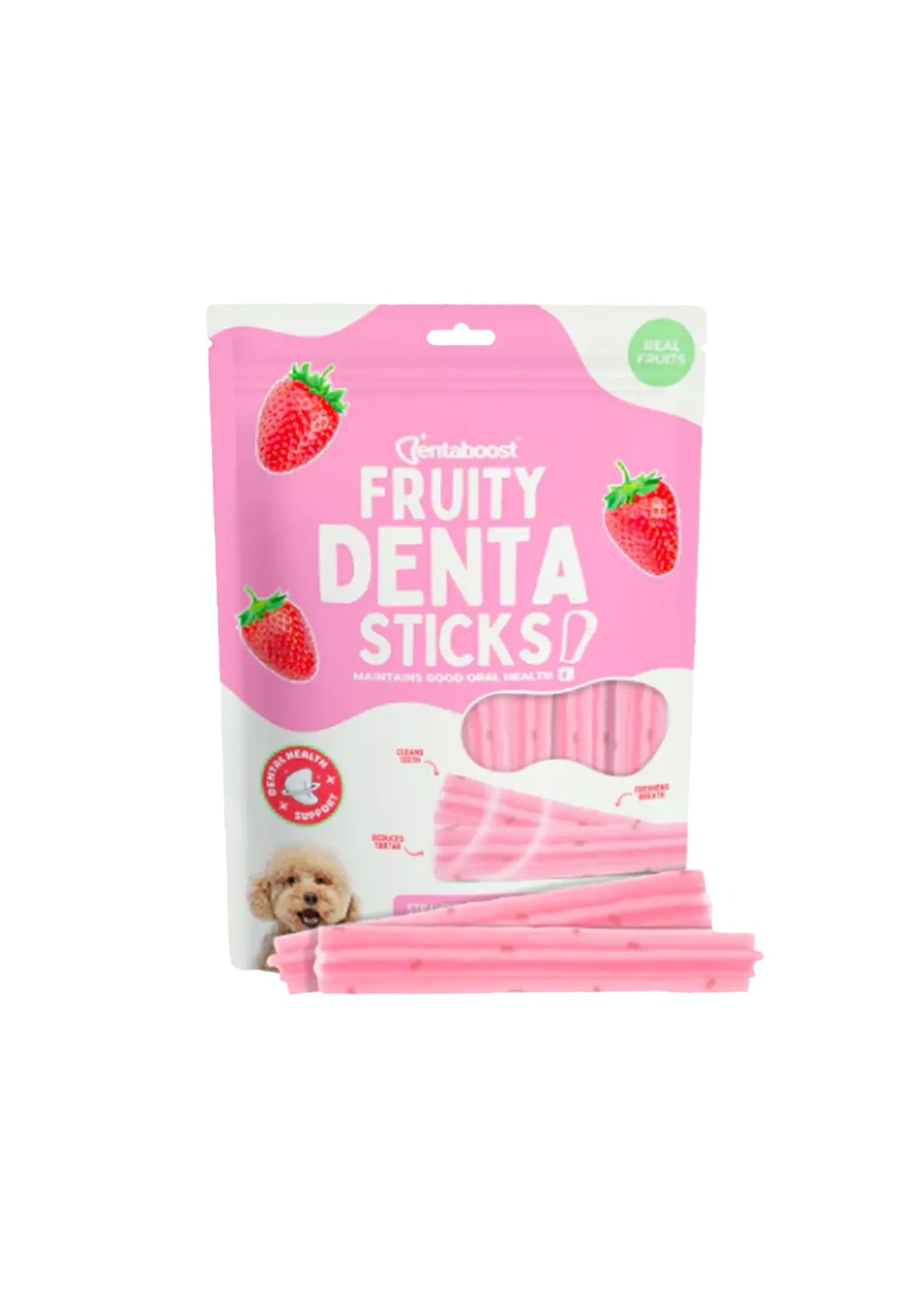 Dentaboost Fruity Denta Sticks - 60g (Strawberries N' Cream)