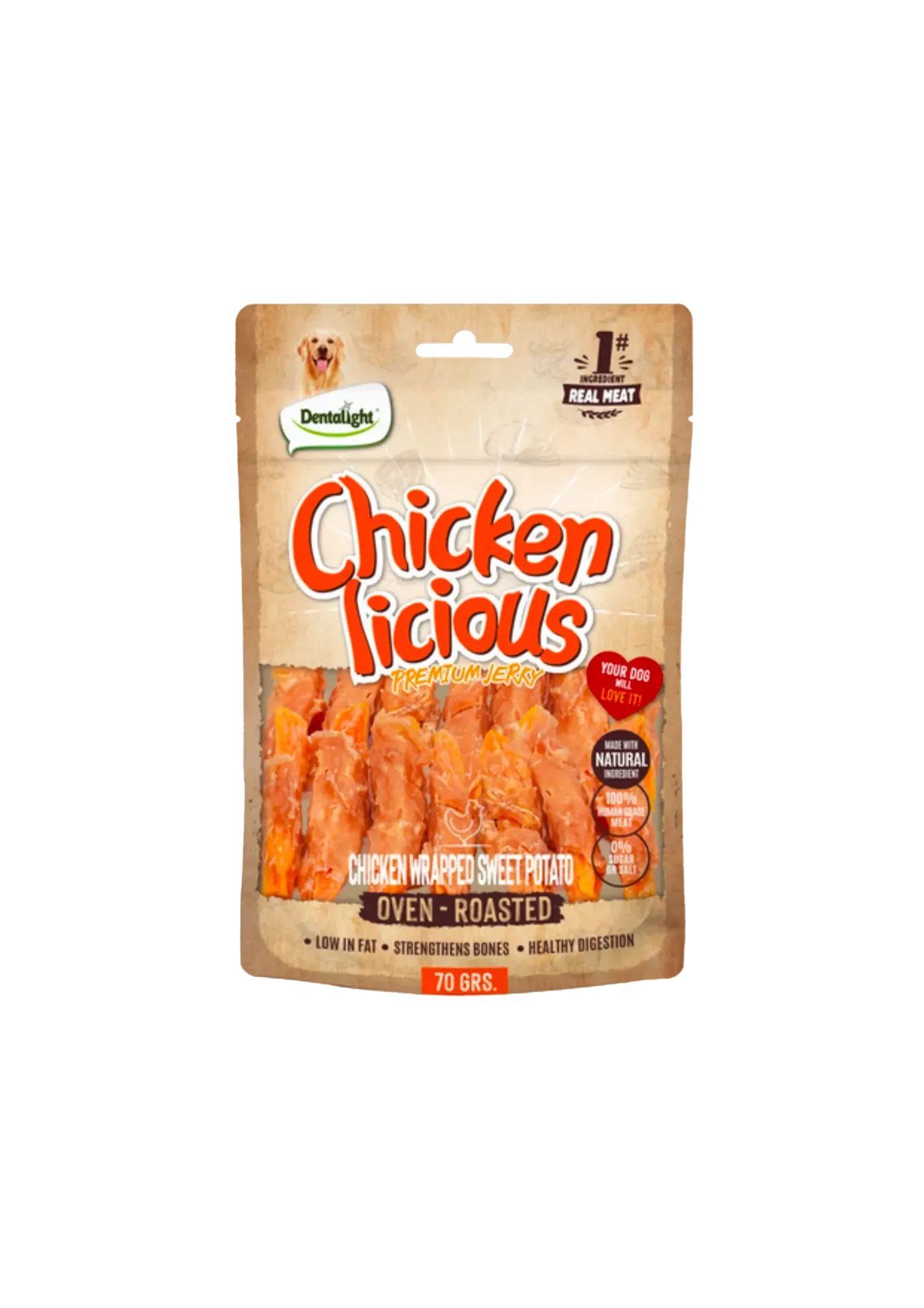 Dentalight Chicken Licious Premium Jerky - 70g