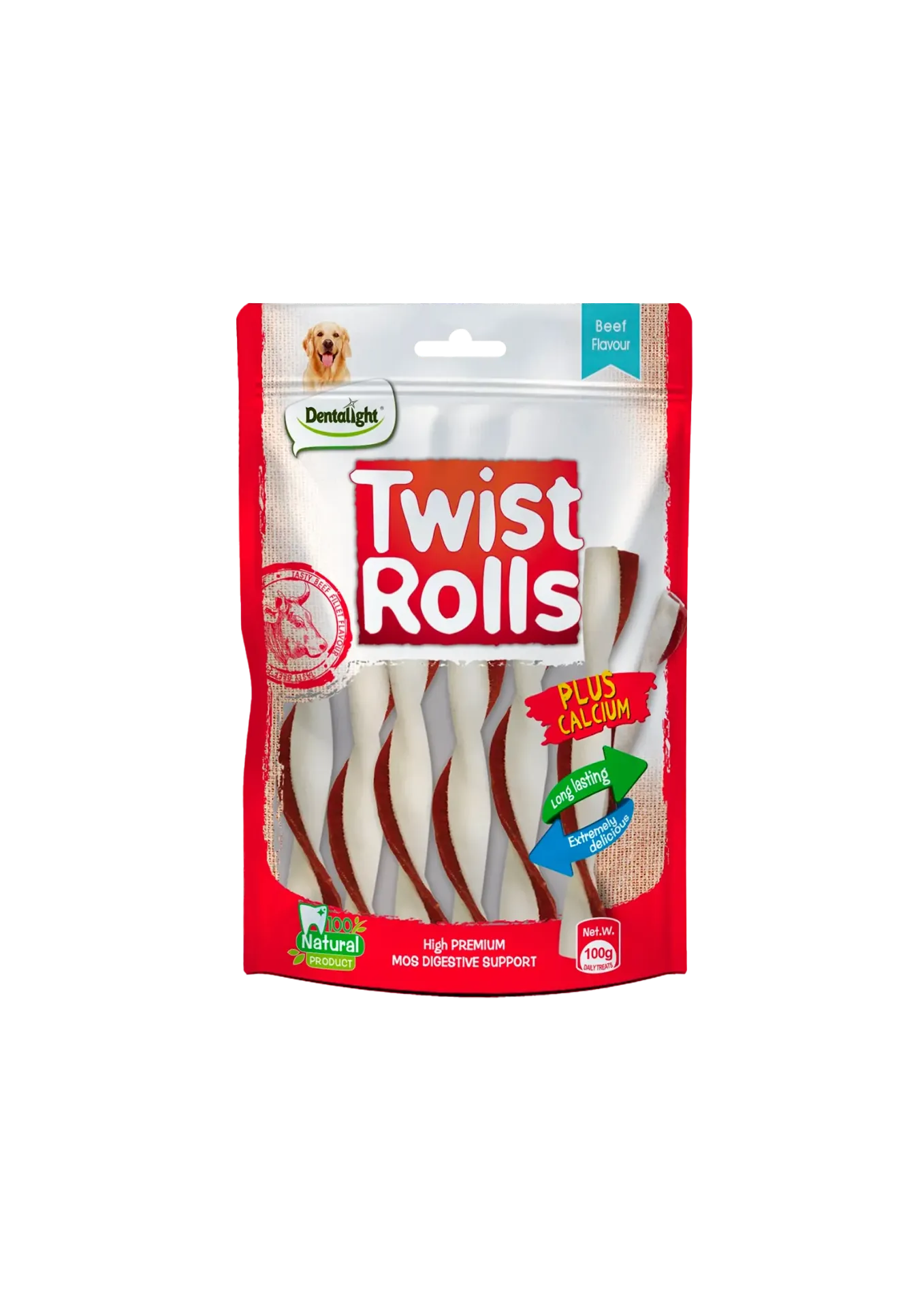 Dentalight Twist Rolls - 100g (Beef)
