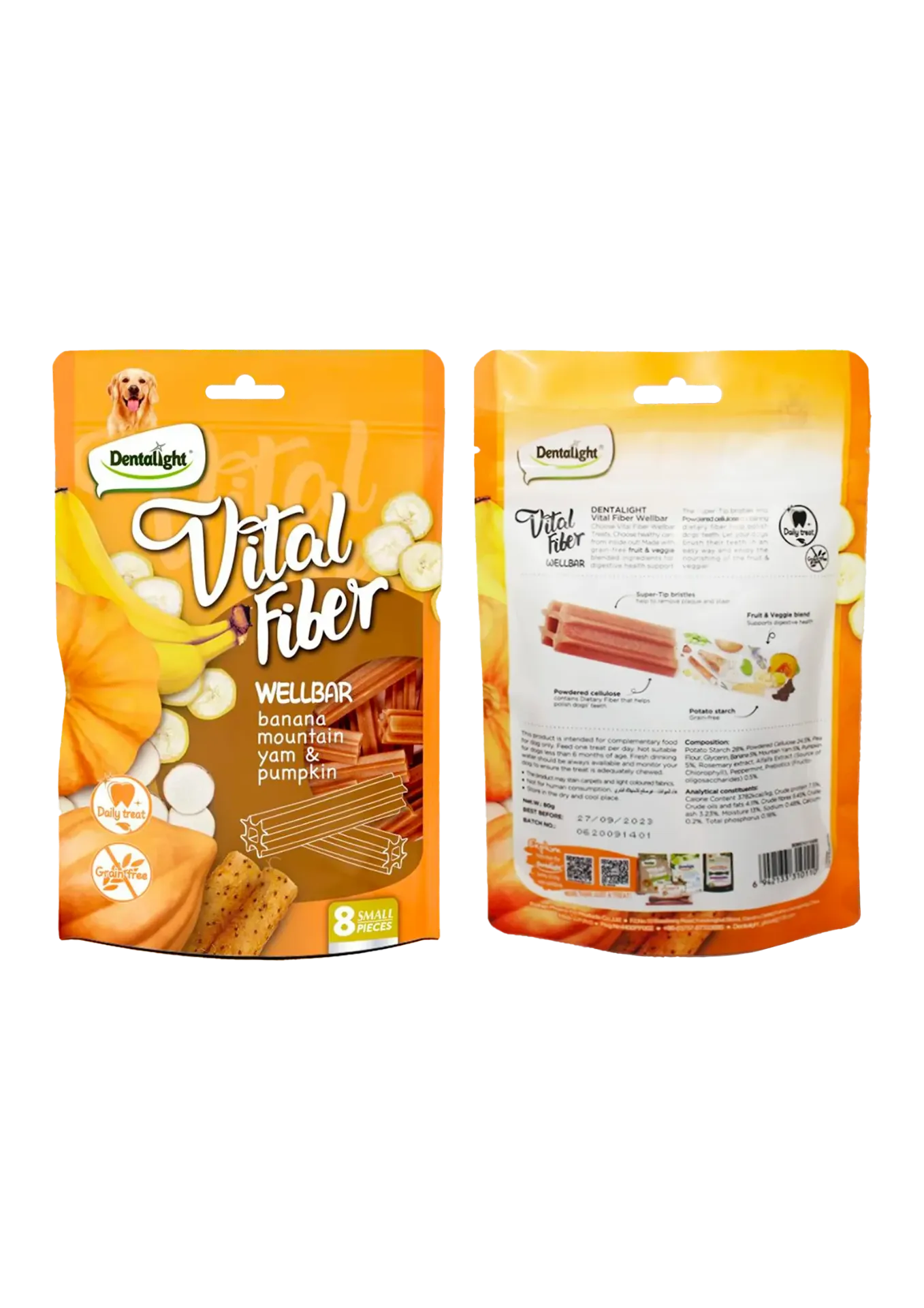 Dentalight Vital Fiber Wellbar 3" 5pcs - 80g