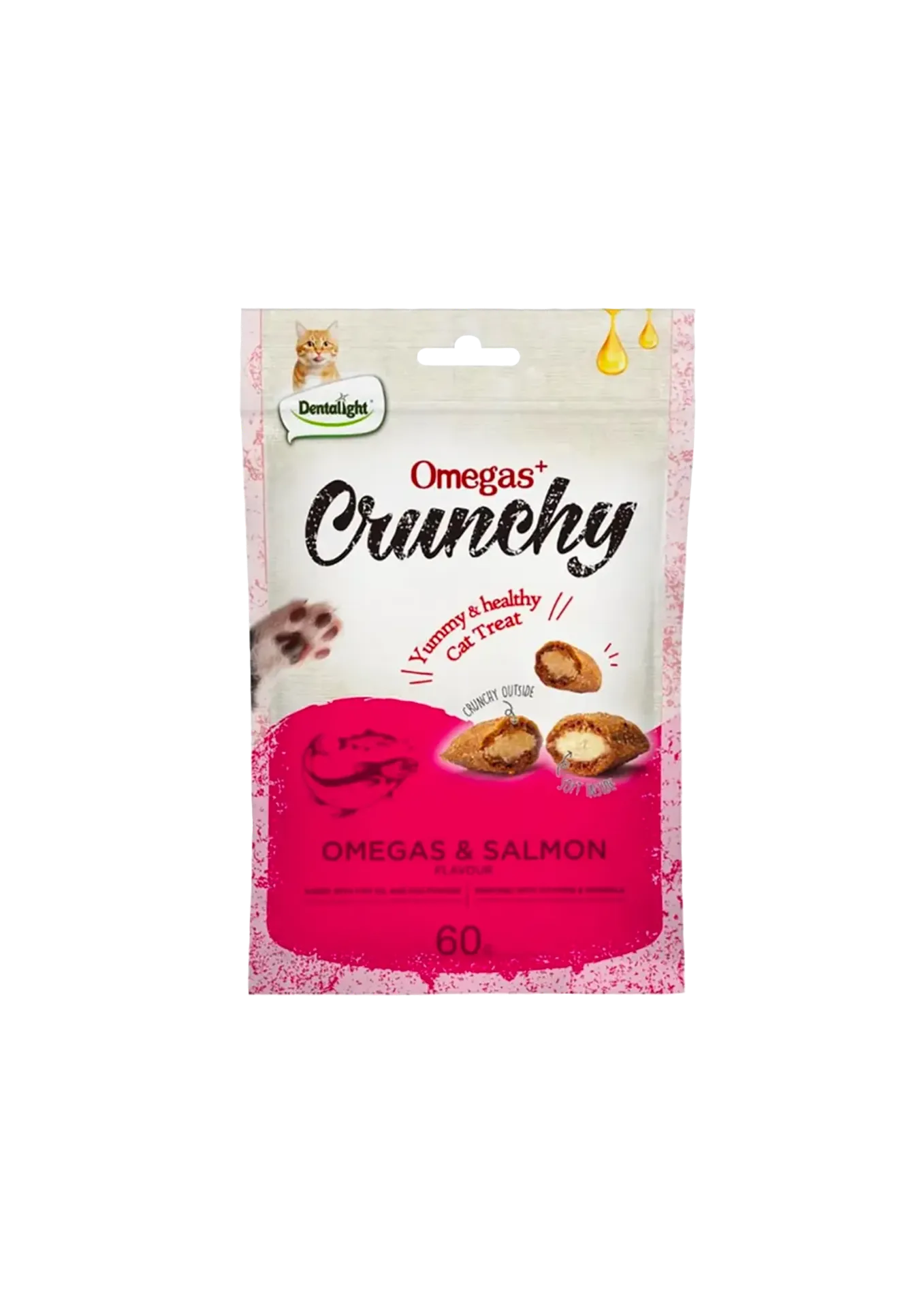 Dentalight Omega's + Crunch Cat Treats - 60g
