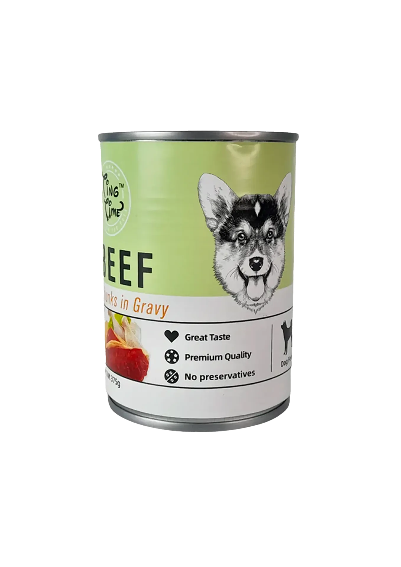 Ting Time Chunks in Gravy Dog Food - 375g (Beef)