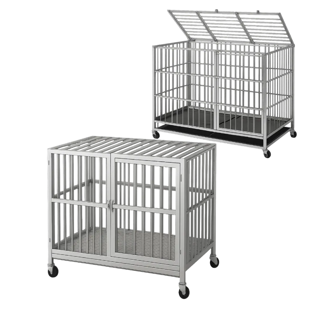 PurPro Premium Heavy Duty Stainless Pet Cage - Foldable