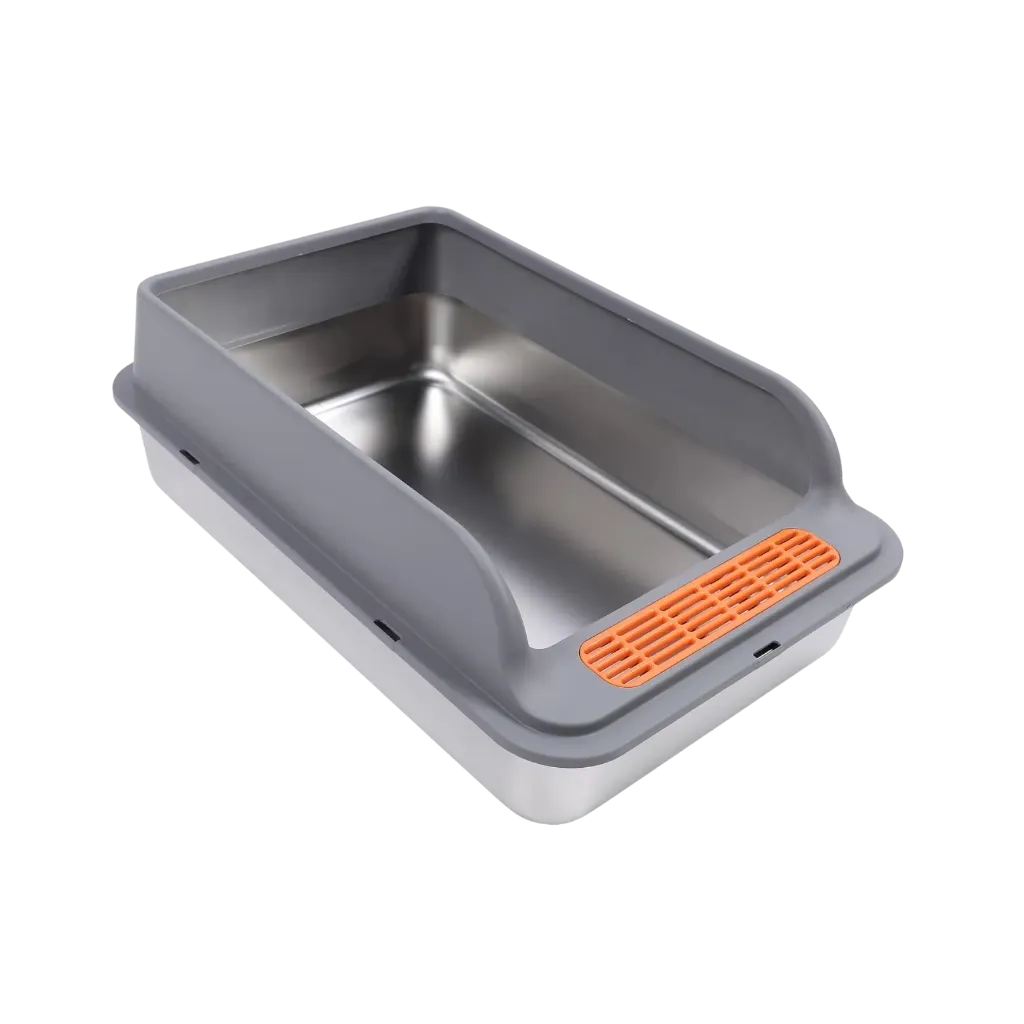 Stainless Metal Cat Litter Box - Large
