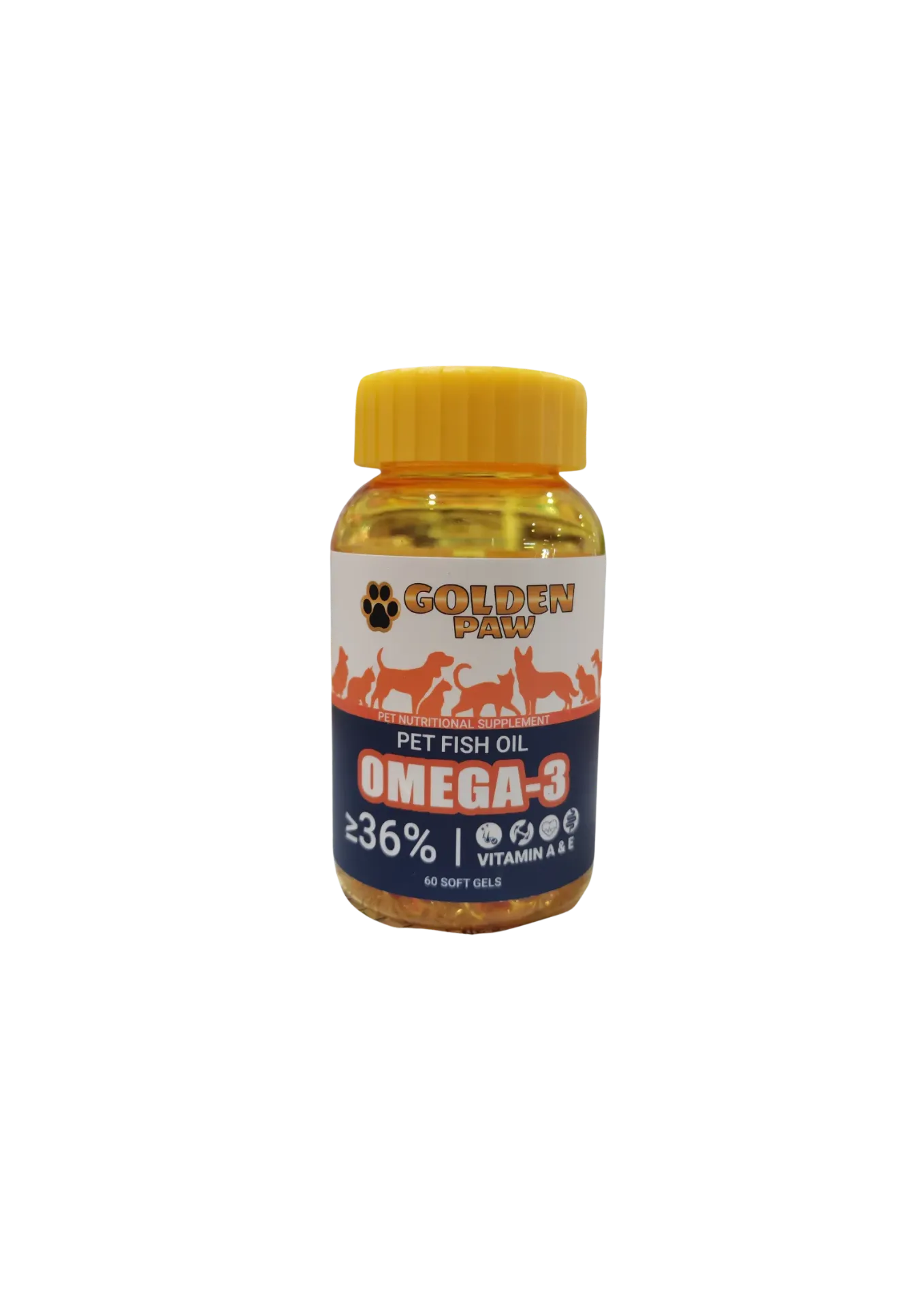 Golden Paw Fish Oil - 60 Capsules