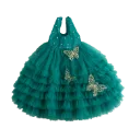 Prada's House Butterfly Teal Gown