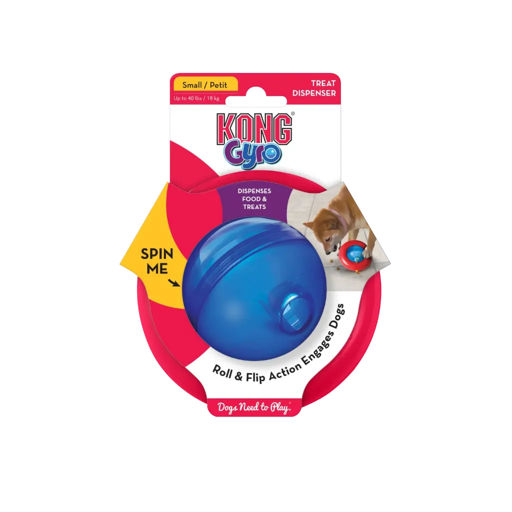 Kong Gyro Treat Dispenser for Dogs - Roll & Flip Action