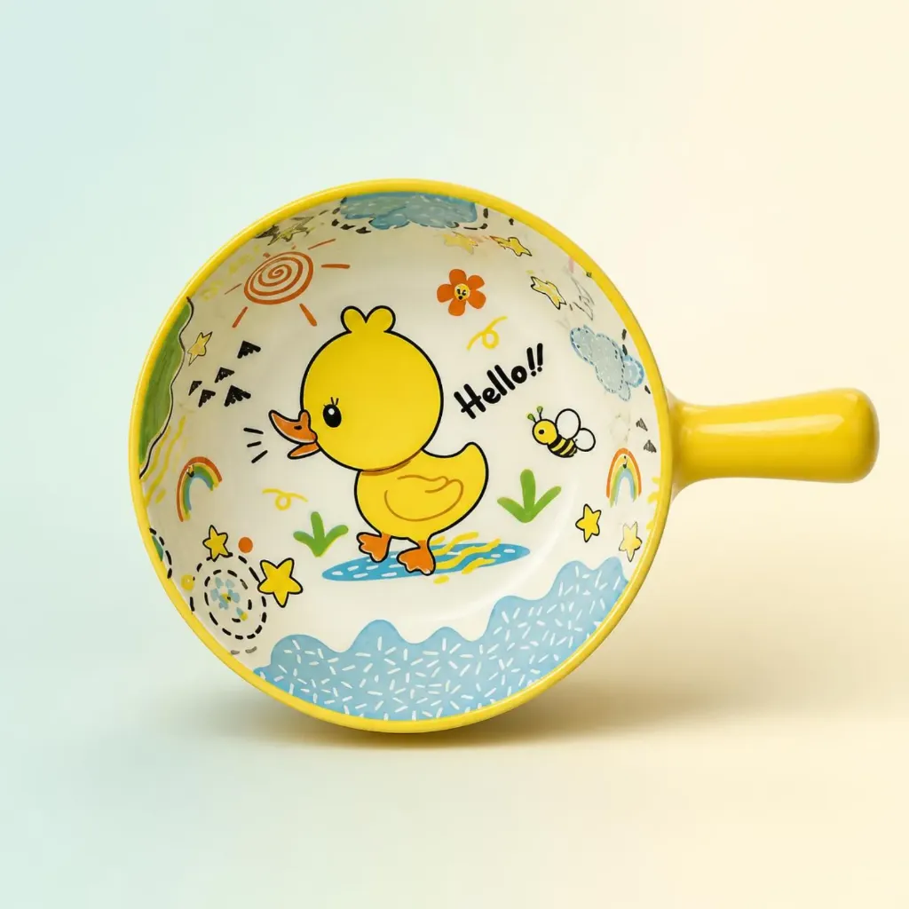 Yellow Duckie Porcelain Feeding Bowl