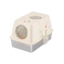 Flip-Top Stainless Metal Cat Litter Box - 60L