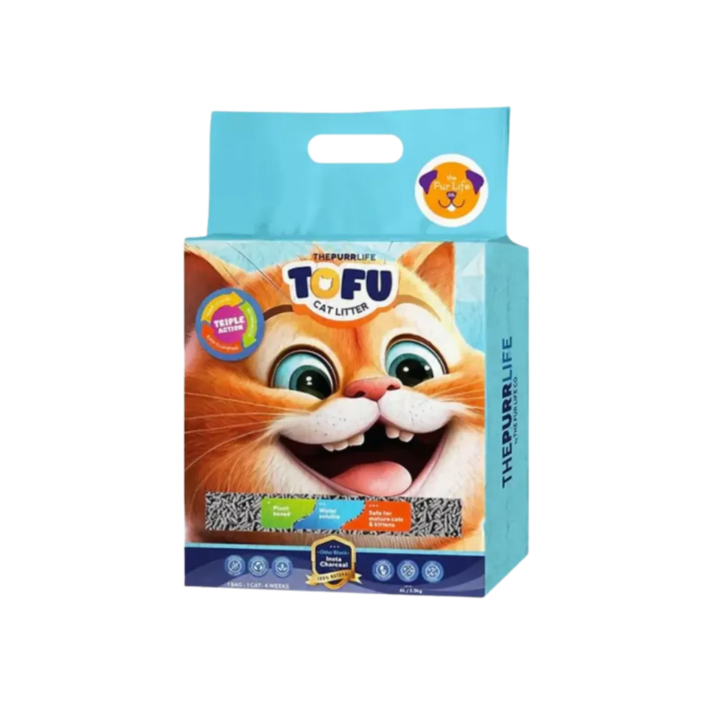 The Fur Life Tofu Cat Litter Insta Charcoal - 6L