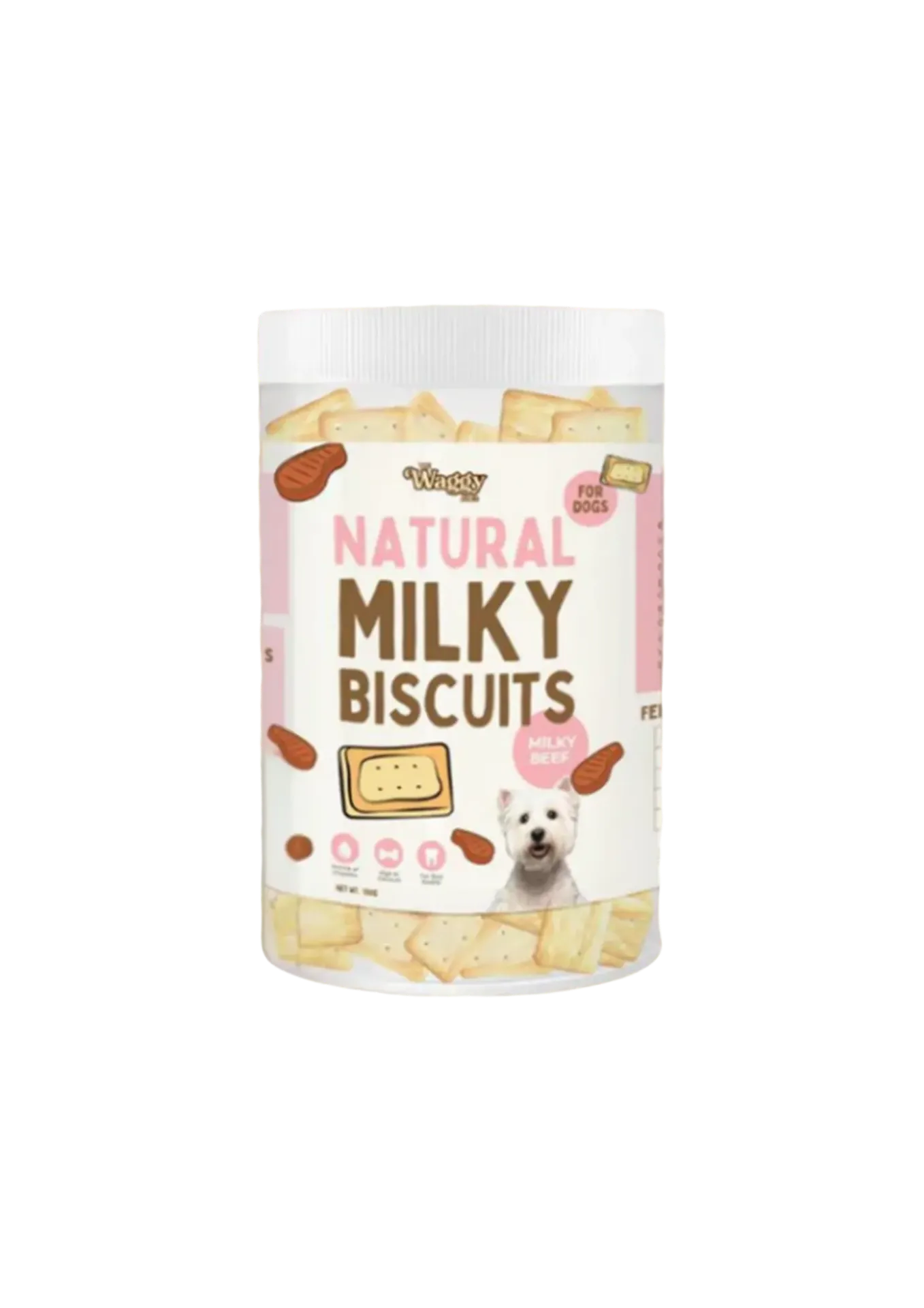 The Waggy Bites Natural Milky Biscuits - 120g (To phase out)