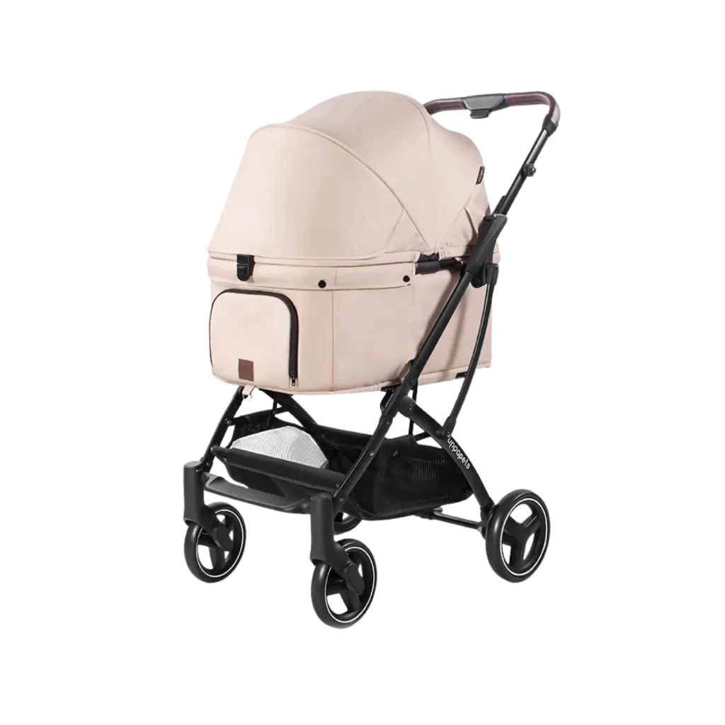Uppapets Aroa Beige Pet Stroller - 10kg