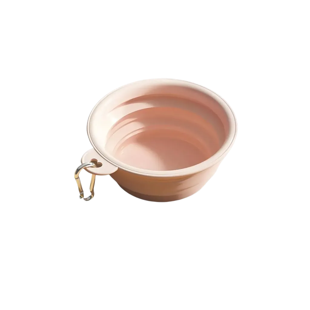 Pink Foldable Pet Bowl - 350ml