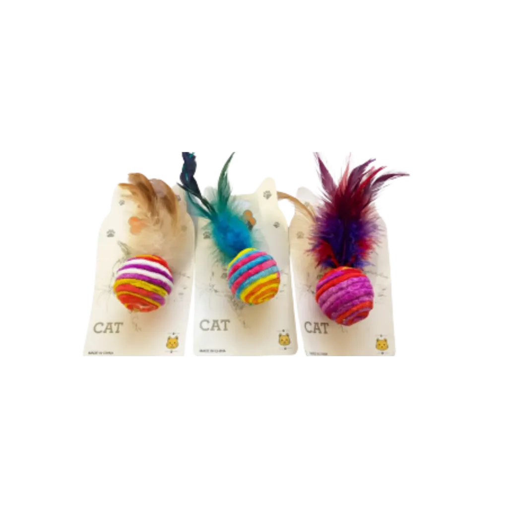 Charles Pet Cat Yarn-Wrapped Ball - Assorted