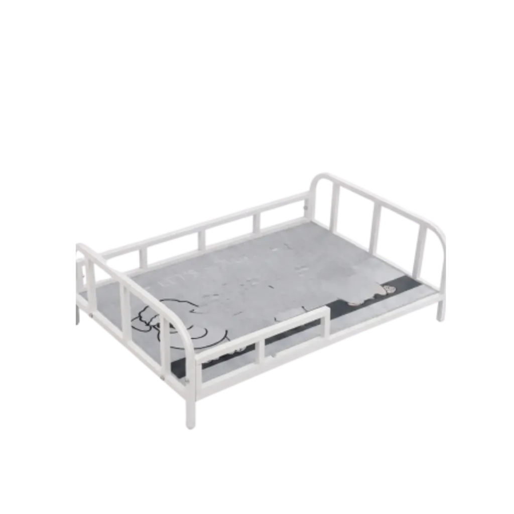Metal Heavy-Duty Steel Elevated Pet Bed with High Fence Frame - Medium