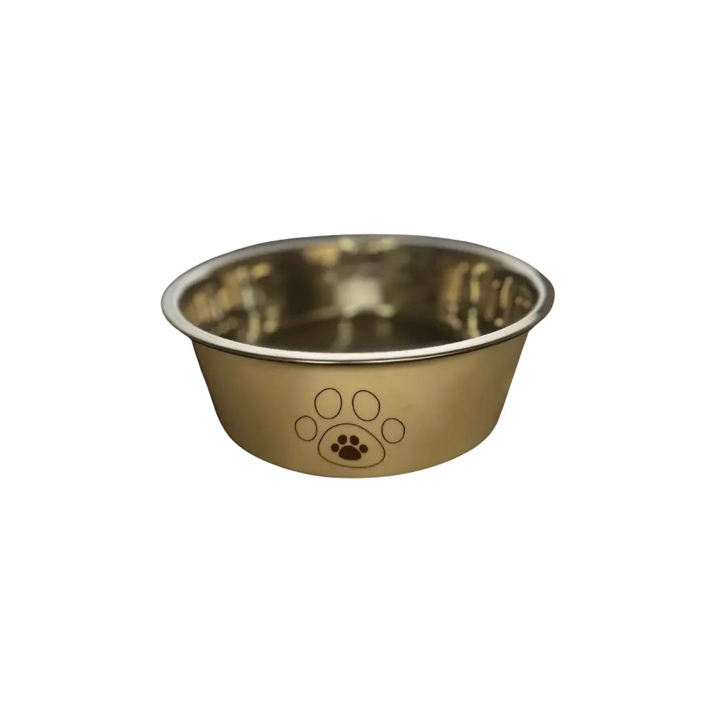 Stainless Steel Pet Bowl Cartoon Design - Large