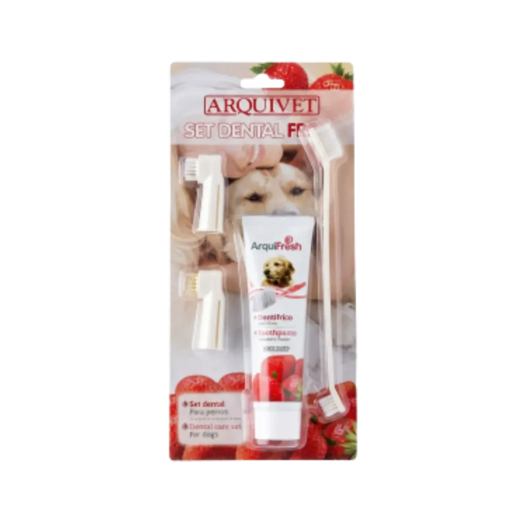 ArquiFresh Dental Set Strawberry Flavor For Dogs