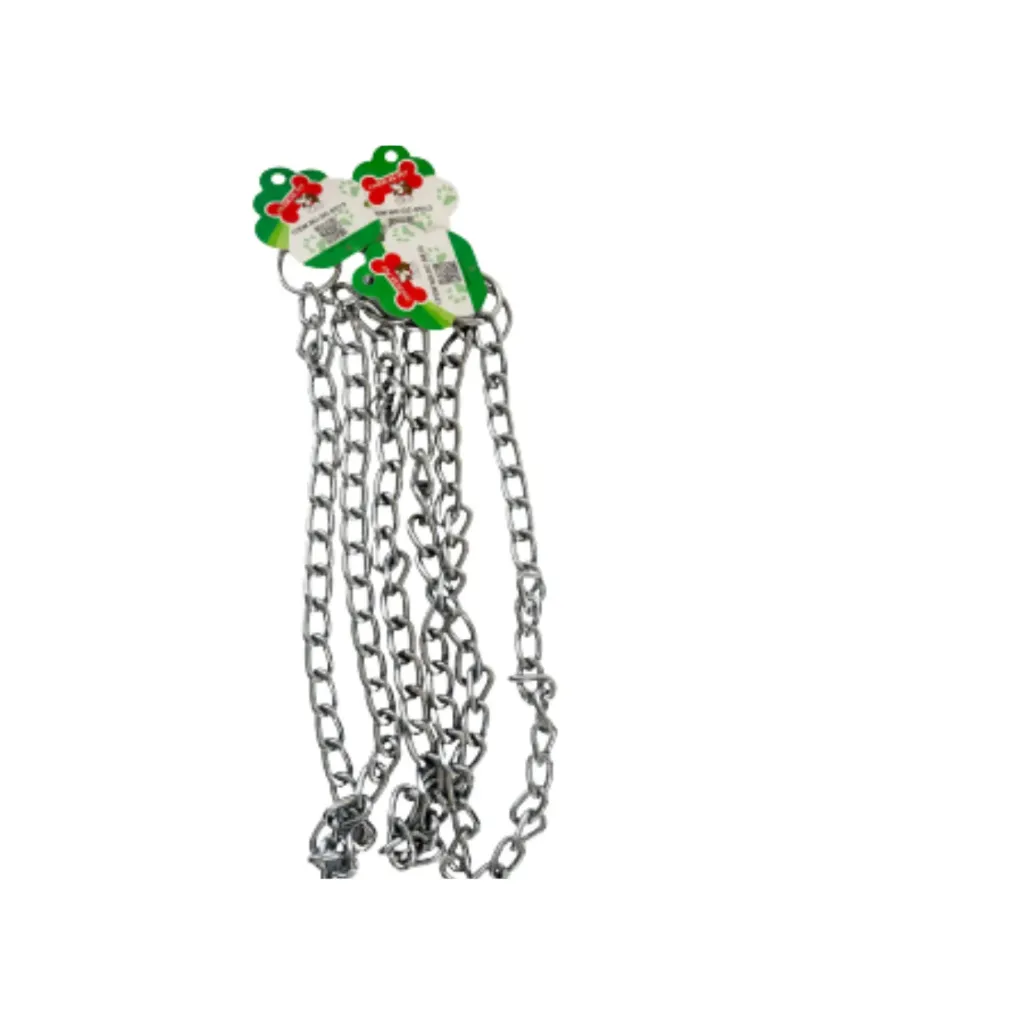 Silver-Colored Metal Dog Choke Collar