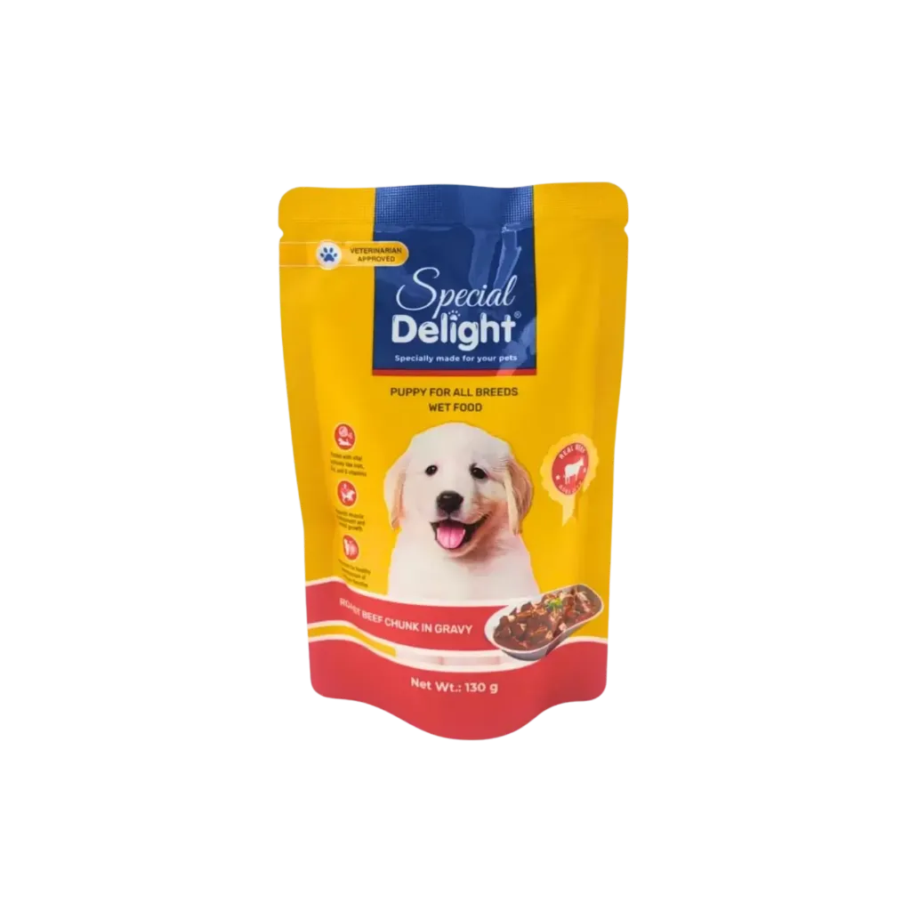 Special Delight Puppy Wet Food - 130g (Roast Beef Chunk in Gravy)