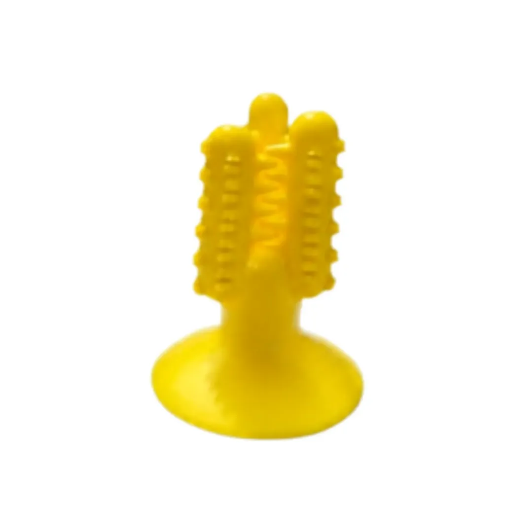 Cactus Dog Dental Chew Toothbrush - Yellow