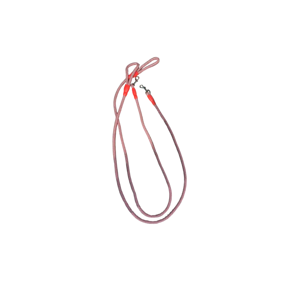 Red Striped Rope Leash
