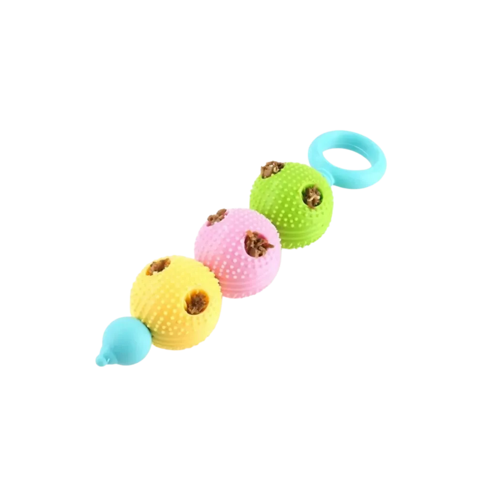 Multi-Sectioned Rubber Dog Teeth Grinding Toy