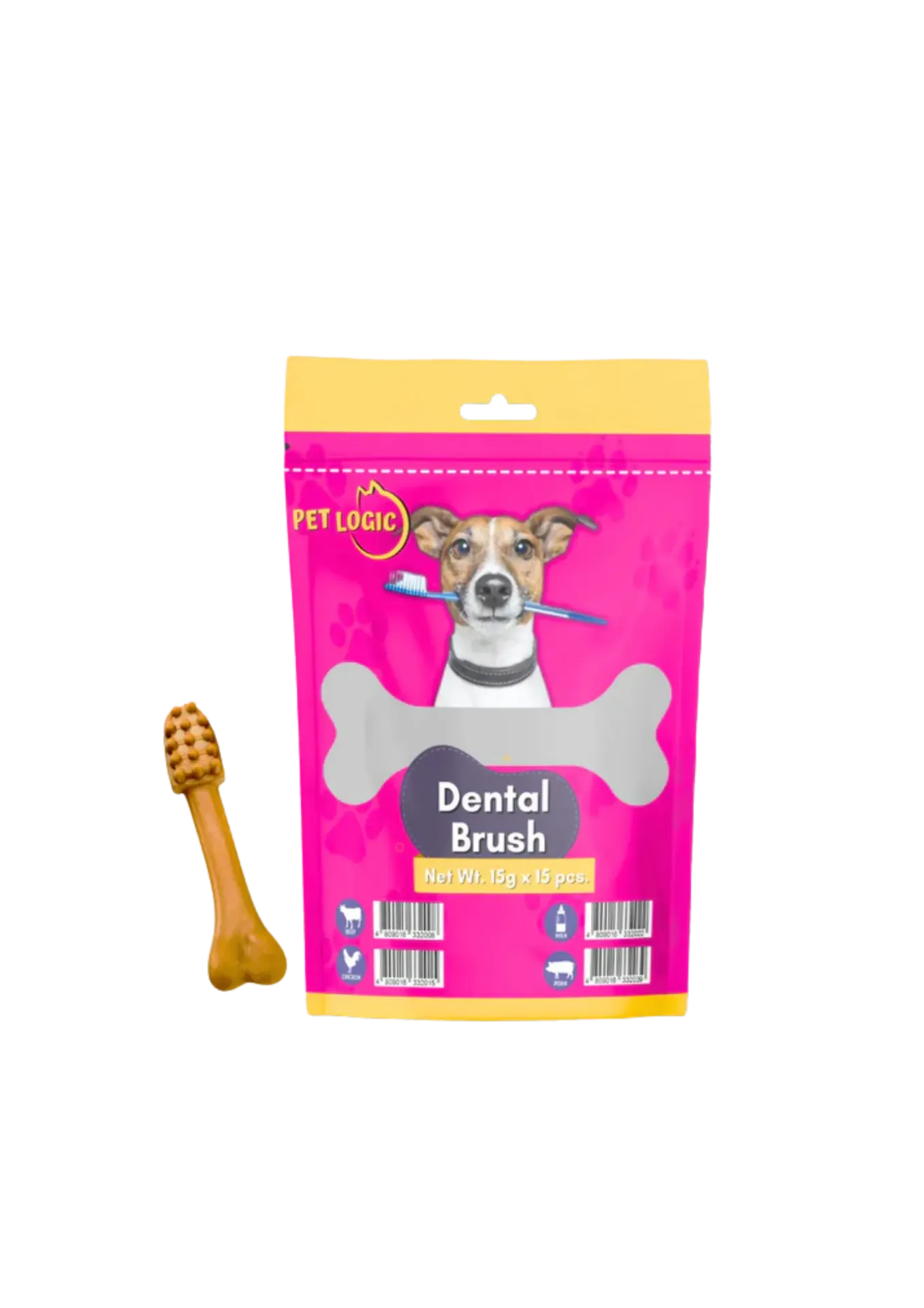 Pet Logic Dental Brush Bones - 15gx15