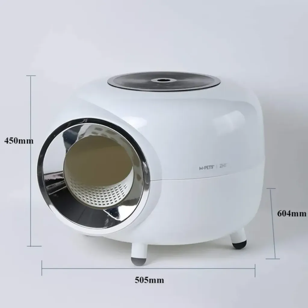 M-Pets Enclosed Round Pet Litter Box
