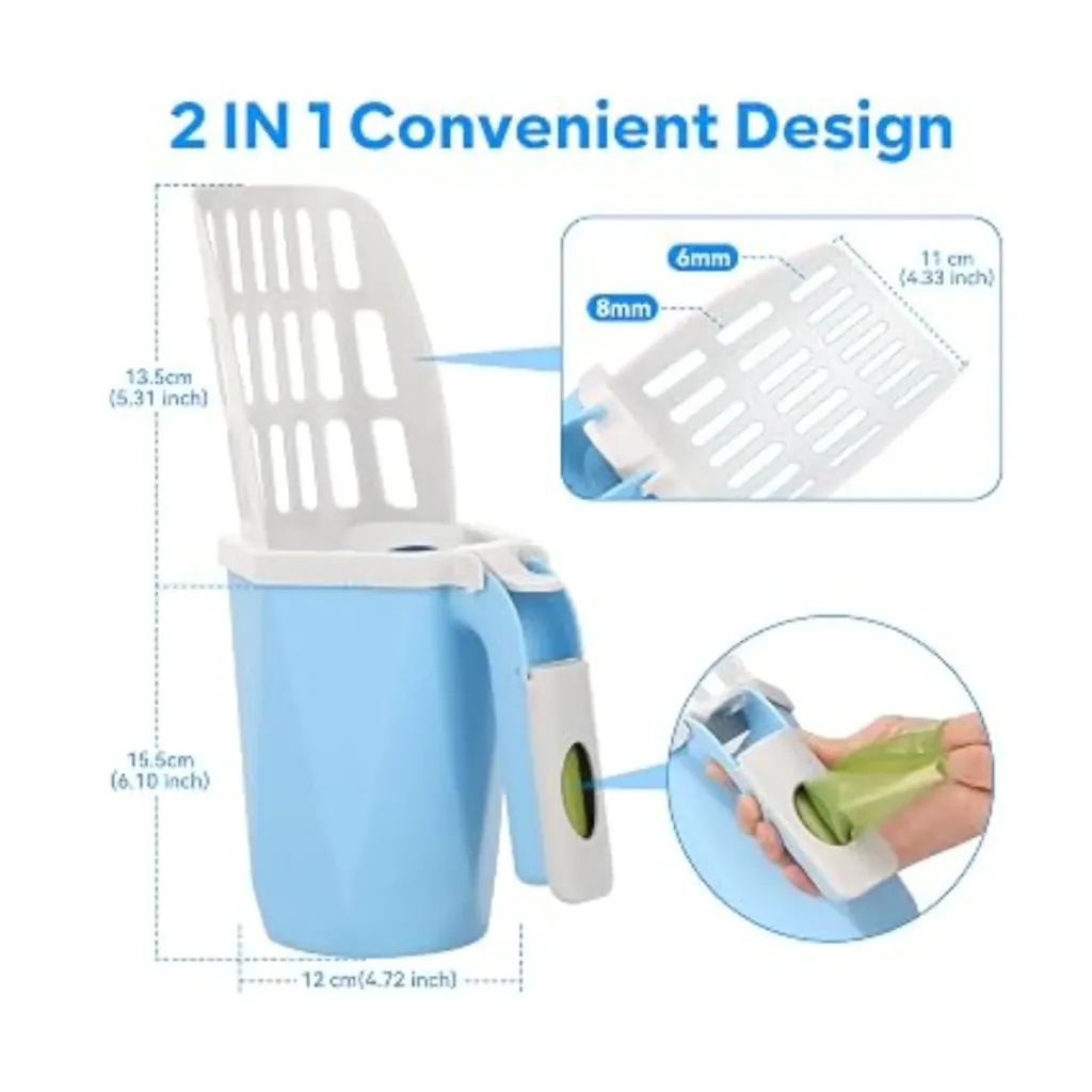 Cat Litter Scooper With Plastic Bag