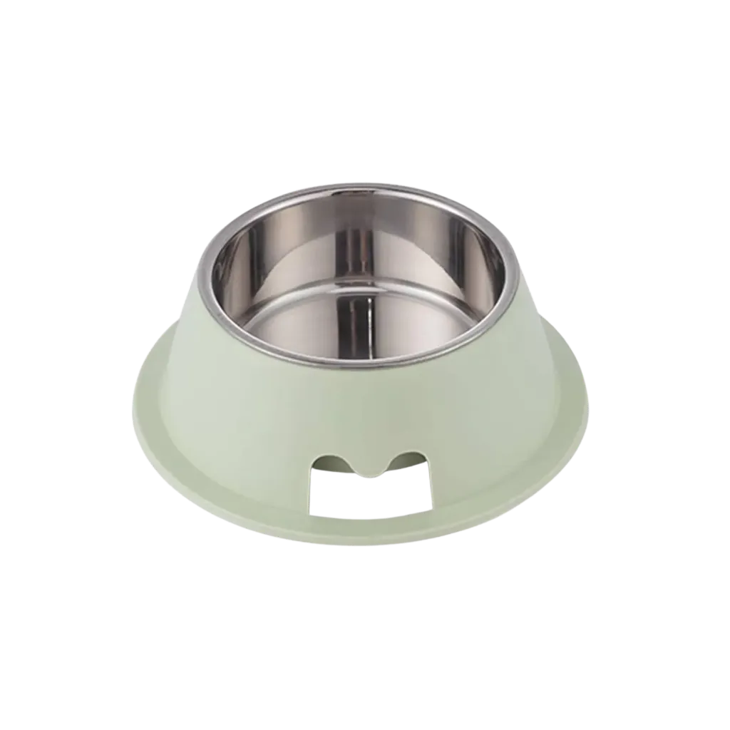 Pet Feeder With Stainless Steel Bowl - Sage Green