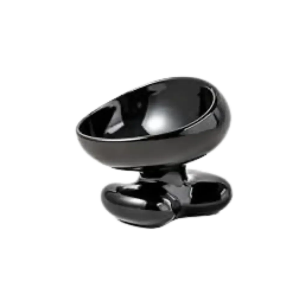 Glossy Elevated Porcelain Bowl