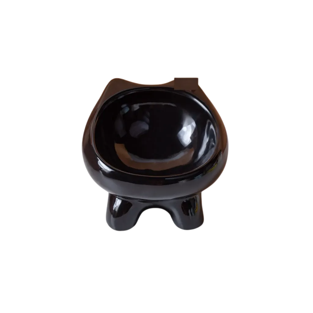 Glossy Cat Elevated Bowl