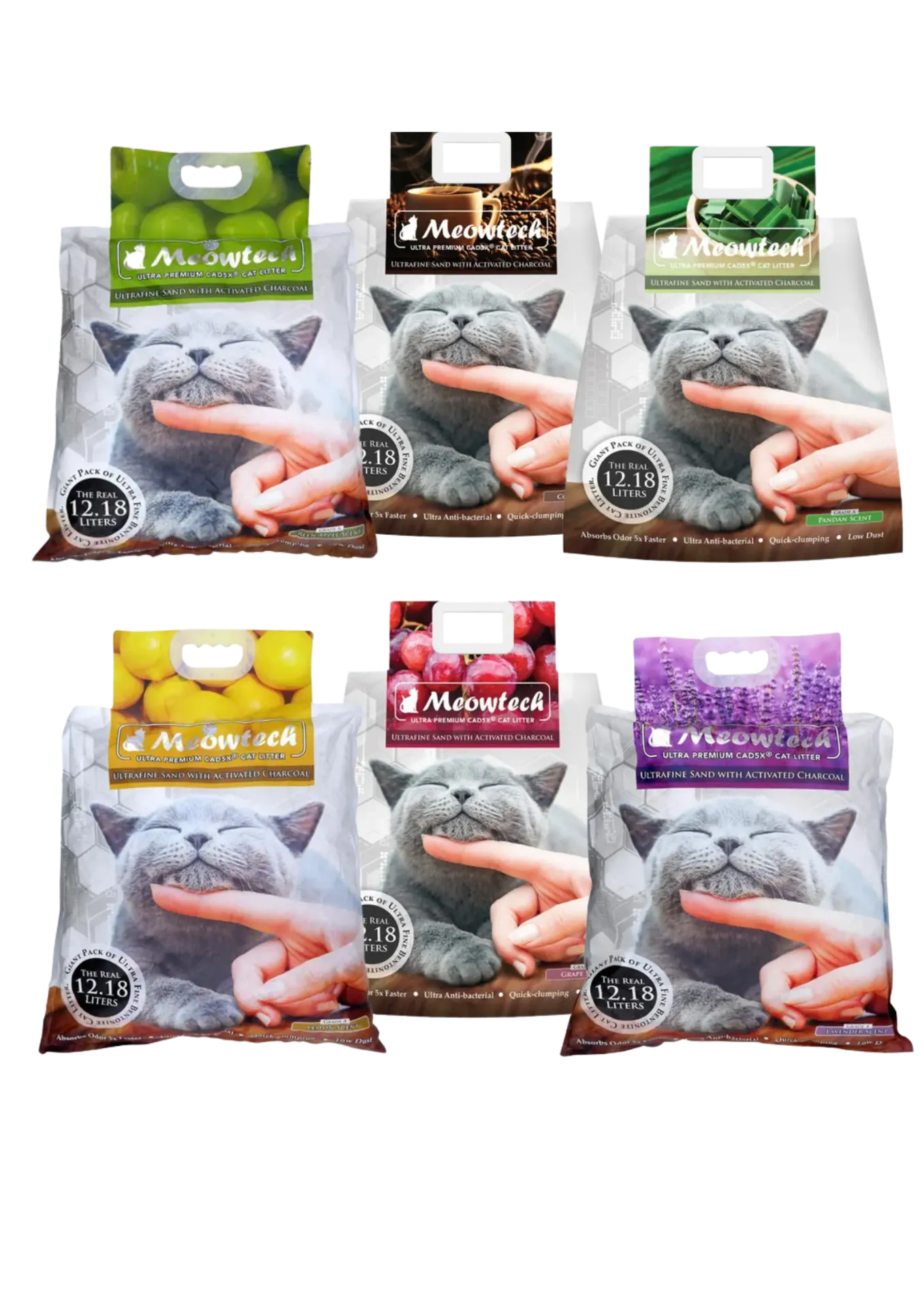 Meowtech Ultrafine Sand with Activated Charcoal - 12.18L (Apple)