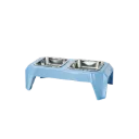 Double Square Pet Bowl Feeder