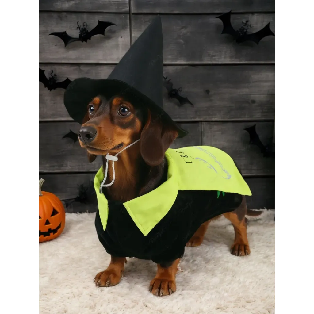 Pet Wizard Green Costume (S)