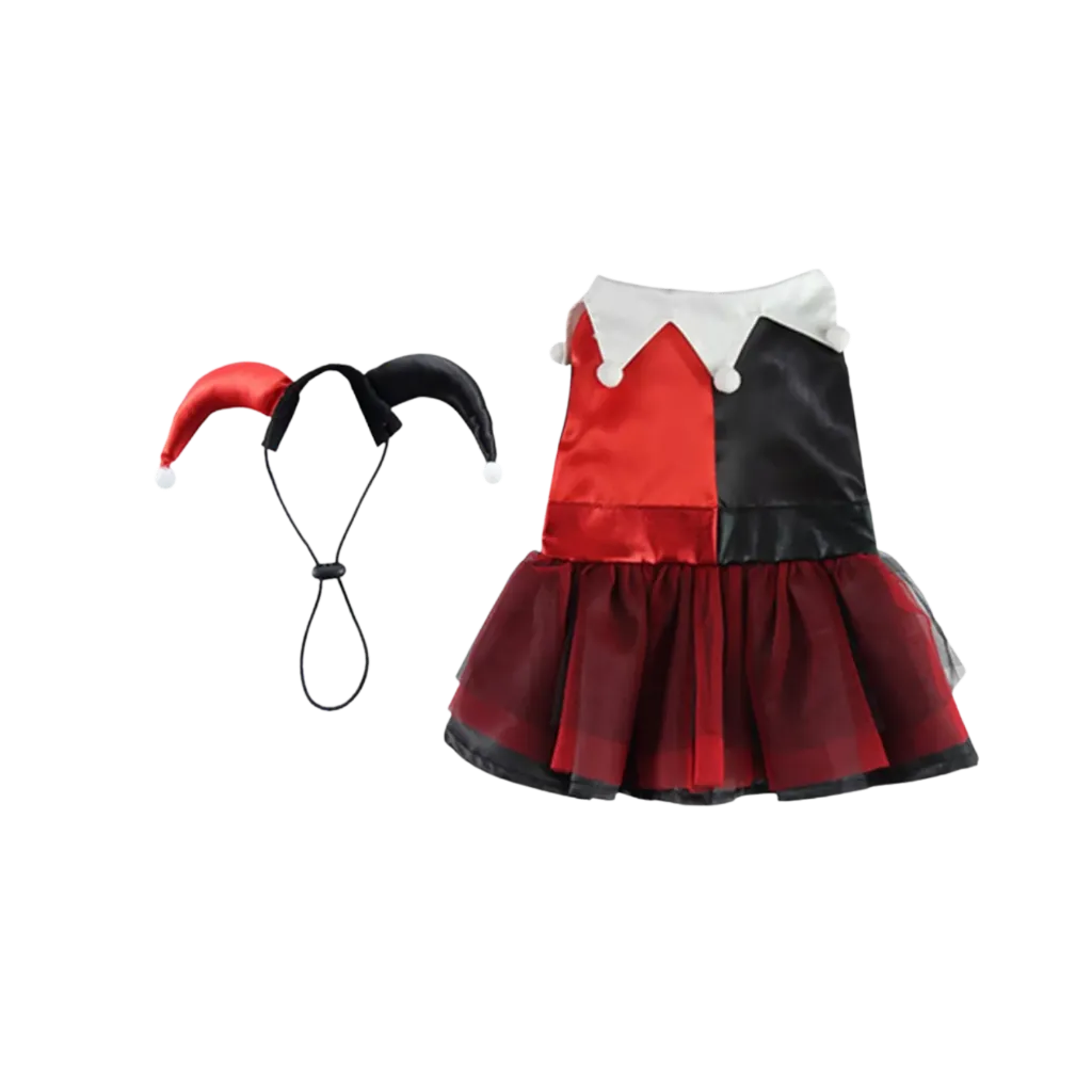 Harley Quinn Halloween Costume For Pets - Medium