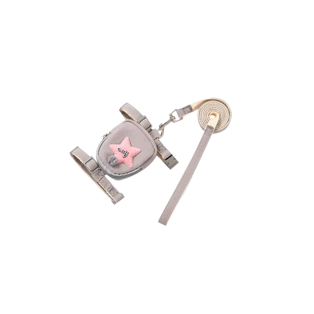 Star Love Pet Backpack with Leash Set - Small