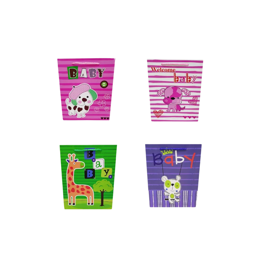 Paper Gift Bag with Rope Handles - Assorted
