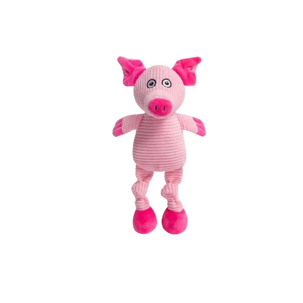 Penny Paws Stuffed Plush Dog Toy (Pig)